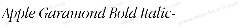 Apple Garamond Bold Italic字体转换